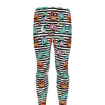 Halloween Zombie Striped Pattern Print Men's leggings