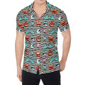 Halloween Zombie Striped Pattern Print Men's Shirt