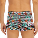 Halloween Zombie Striped Pattern Print Men's Short Boxer Briefs