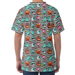 Halloween Zombie Striped Pattern Print Men's Velvet T-Shirt