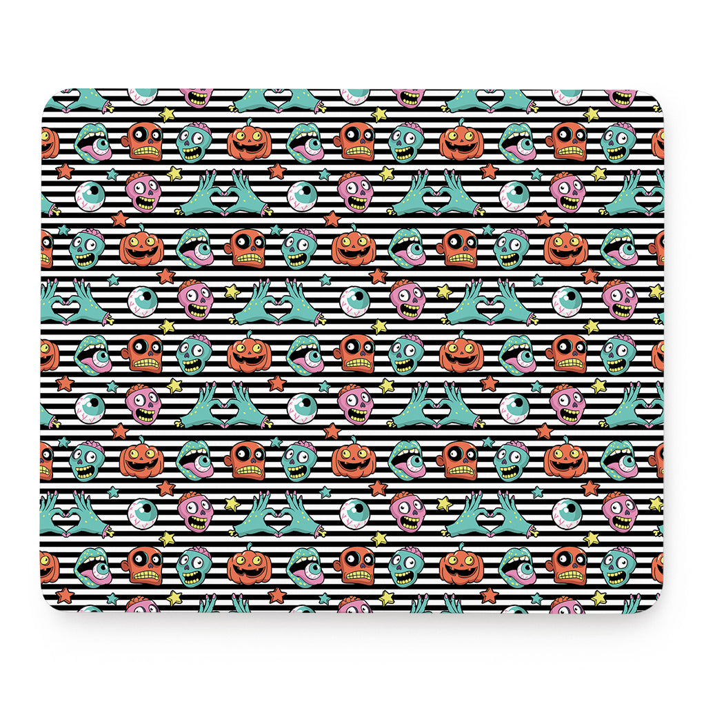 Halloween Zombie Striped Pattern Print Mouse Pad