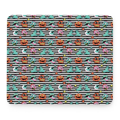 Halloween Zombie Striped Pattern Print Mouse Pad