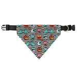 Halloween Zombie Striped Pattern Print Over The Collar Dog Bandana