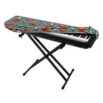 Halloween Zombie Striped Pattern Print Piano Keyboard Cover
