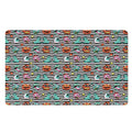 Halloween Zombie Striped Pattern Print Polyester Doormat