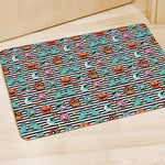 Halloween Zombie Striped Pattern Print Polyester Doormat