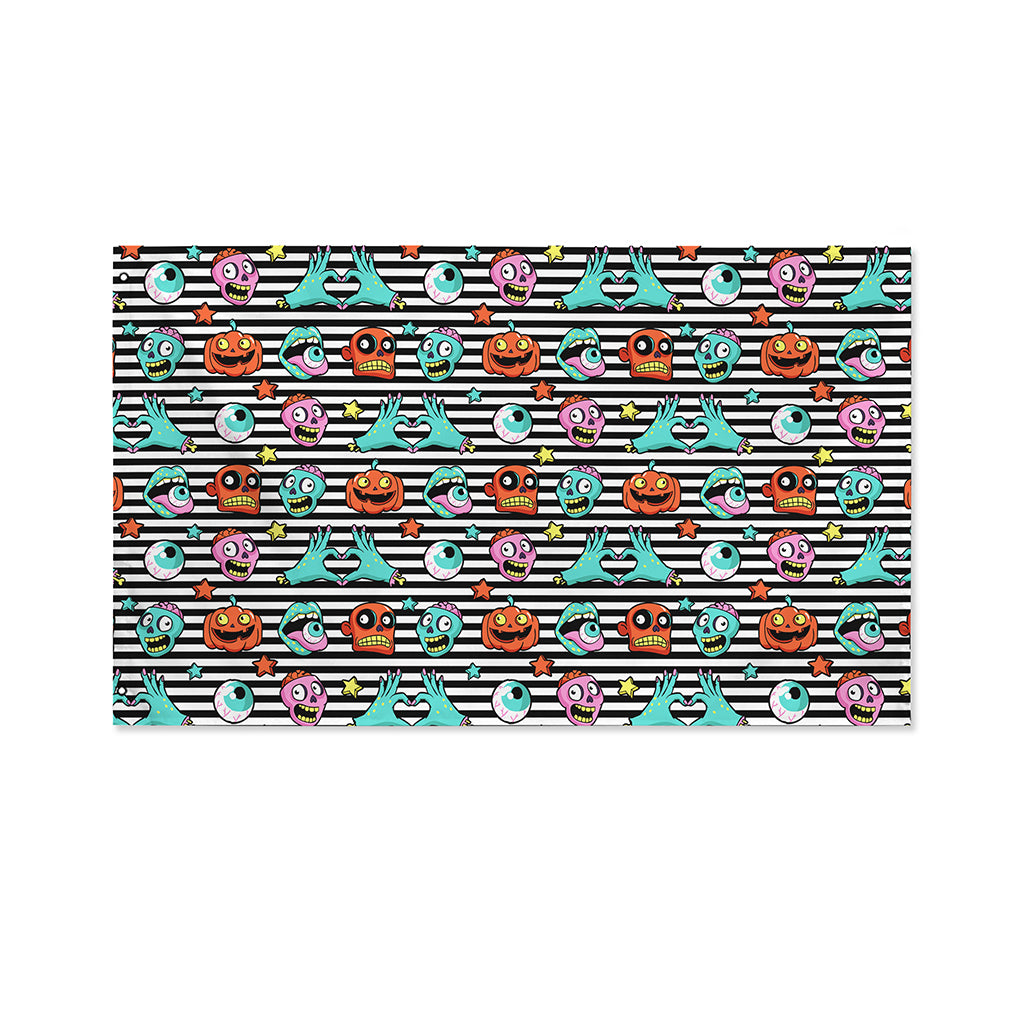 Halloween Zombie Striped Pattern Print Polyester Flag