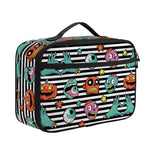 Halloween Zombie Striped Pattern Print Portable Lunch Bag