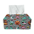 Halloween Zombie Striped Pattern Print Rectangle Tissue Box Cover