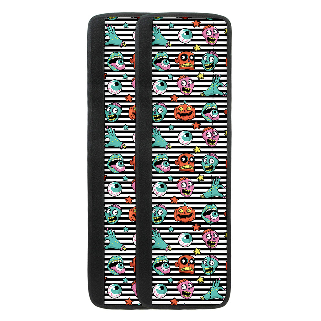 Halloween Zombie Striped Pattern Print Refrigerator Handle Covers