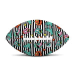 Halloween Zombie Striped Pattern Print Rugby Ball