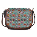 Halloween Zombie Striped Pattern Print Saddle Bag
