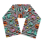 Halloween Zombie Striped Pattern Print Scarf