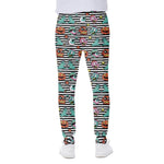 Halloween Zombie Striped Pattern Print Scuba Joggers