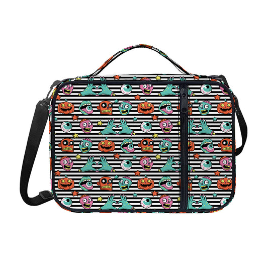 Halloween Zombie Striped Pattern Print Shoulder Strap Bible Bag