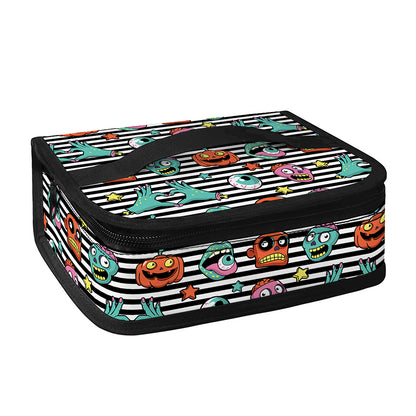 Halloween Zombie Striped Pattern Print Small Lunch Bag