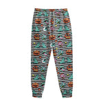 Halloween Zombie Striped Pattern Print Sweatpants