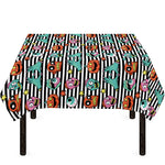Halloween Zombie Striped Pattern Print Tablecloth
