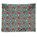 Halloween Zombie Striped Pattern Print Tapestry