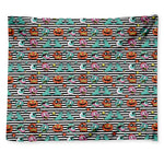 Halloween Zombie Striped Pattern Print Tapestry
