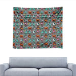Halloween Zombie Striped Pattern Print Tapestry