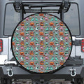 Halloween Zombie Striped Pattern Print Tire Cover