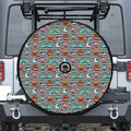 Halloween Zombie Striped Pattern Print Tire Cover With Camera Hole