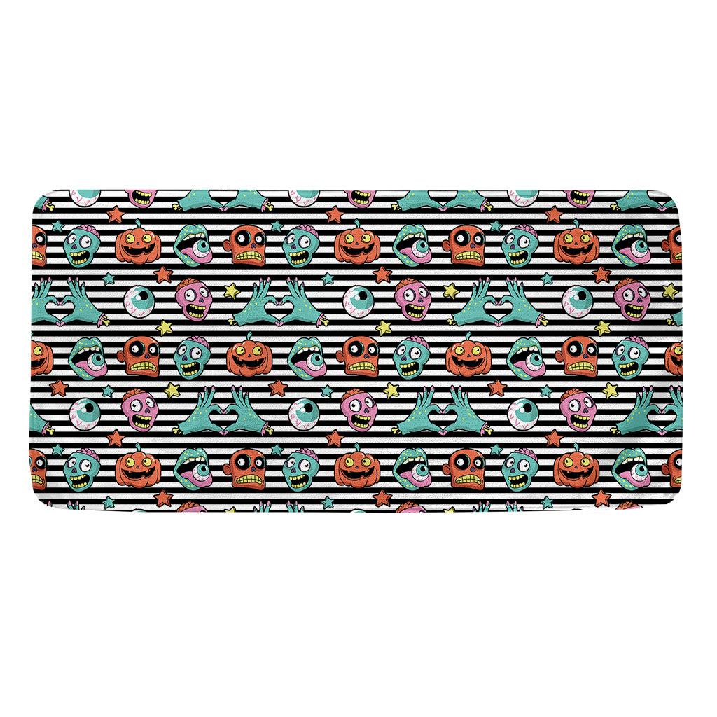 Halloween Zombie Striped Pattern Print Towel