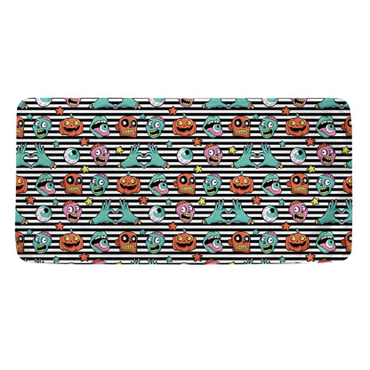 Halloween Zombie Striped Pattern Print Towel
