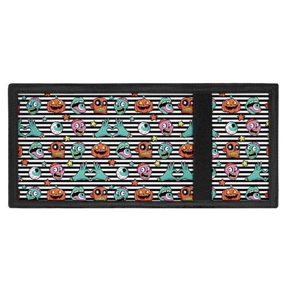 Halloween Zombie Striped Pattern Print Trifold Wallet
