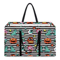 Halloween Zombie Striped Pattern Print Utility Tote Bag