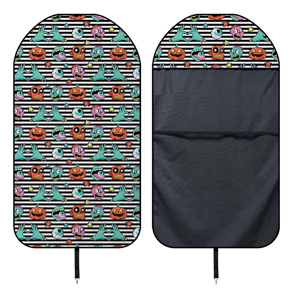 Halloween Zombie Striped Pattern Print Waterproof Car Seat Cover