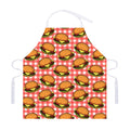 Hamburger Plaid Pattern Print Adjustable Apron
