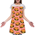 Hamburger Plaid Pattern Print Adjustable Apron