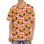 Hamburger Plaid Pattern Print Aloha Shirt