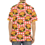 Hamburger Plaid Pattern Print Aloha Shirt