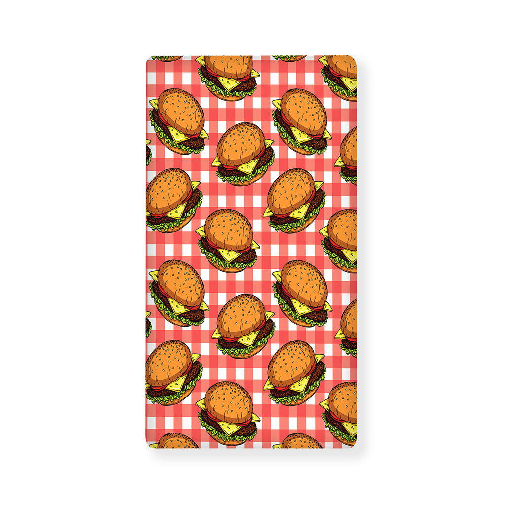 Hamburger Plaid Pattern Print Baby Crib Sheet