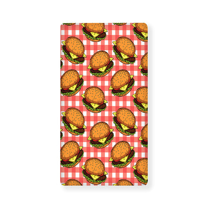 Hamburger Plaid Pattern Print Baby Crib Sheet