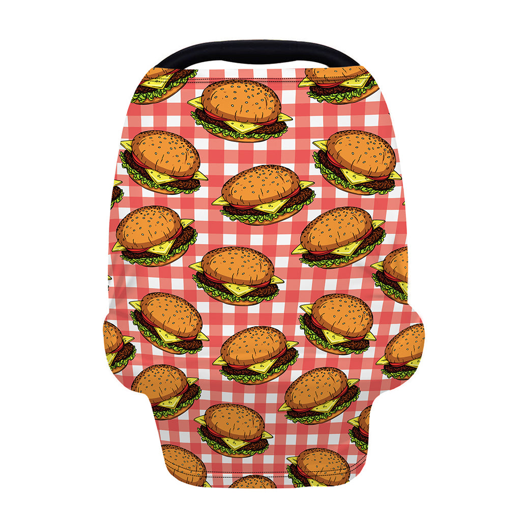 Hamburger Plaid Pattern Print Baby Seat Cover