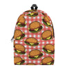 Hamburger Plaid Pattern Print Backpack