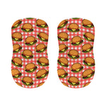 Hamburger Plaid Pattern Print Bar Stool Covers