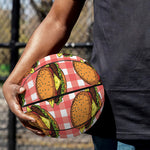 Hamburger Plaid Pattern Print Basketball