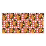 Hamburger Plaid Pattern Print Beach Towel