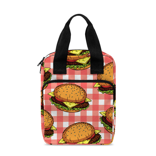 Hamburger Plaid Pattern Print Bible Tote Bag