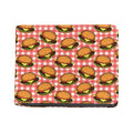 Hamburger Plaid Pattern Print Bifold Wallet