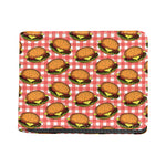 Hamburger Plaid Pattern Print Bifold Wallet