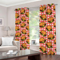 Hamburger Plaid Pattern Print Dimout Grommet Curtains