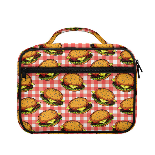 Hamburger Plaid Pattern Print Briefcase Bible Bag
