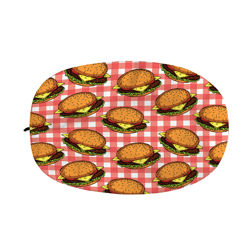 Hamburger Plaid Pattern Print Car Side Mirror Covers