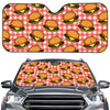 Hamburger Plaid Pattern Print Car Windshield Sun Shade